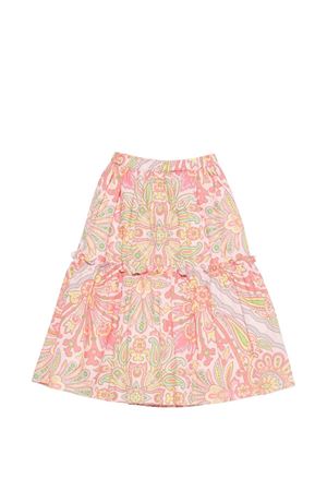 gonna in cotone fantasia con rosa ETRO KIDS | GY7A34P0587503VI